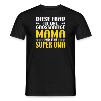 Mama & Oma Familie Mutter Geschenk - Männer T-Shirt - Schwarz - Vorne - AI Model Male 178 light (178cm)