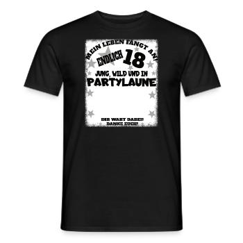18th Birthday Girl & Boy Guestbook - Men's T-Shirt - black - Front - AI Model Male 178 light (178cm)