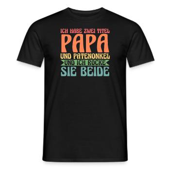 Papa & Patenonkel Familie Papa Geschenk - Männer T-Shirt - Schwarz - Vorne - AI Model Male 178 light (178cm)