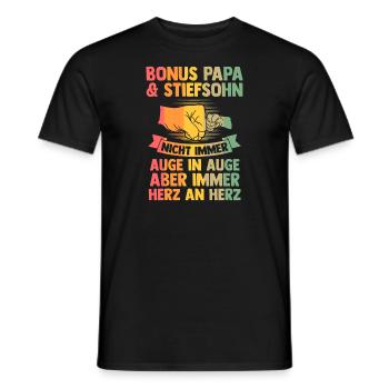Papa 2025 Familie Zukünftiger Papa Geschenk - Männer T-Shirt - Schwarz - Vorne - AI Model Male 178 light (178cm)