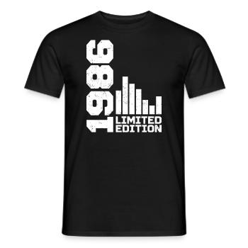 Vintage 1986 Birthday Gift 1986 Year 1986 - Men's T-Shirt - black - Front - AI Model Male 178 light (178cm)