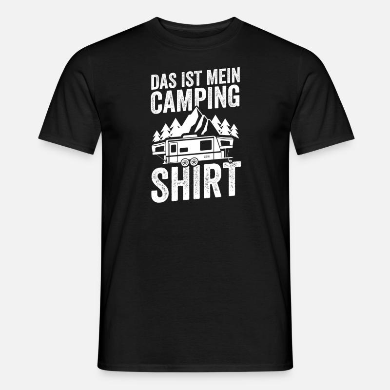 Camping Camper Campingplatz Geschenk - Männer T-Shirt - Schwarz