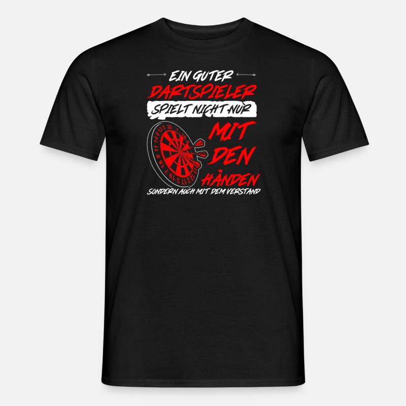 Darts Darten Dartboard Geschenk - Männer T-Shirt - Schwarz