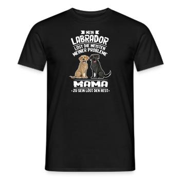 Labrador Mama Hund Hundebesitzerin Geschenk - Männer T-Shirt - Schwarz - Vorne - AI Model Male 178 light (178cm)