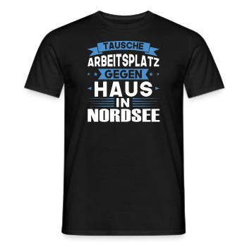 Nordsee Urlaub Norden Geschenk - Männer T-Shirt - Schwarz - Vorne - AI Model Male 178 light (178cm)