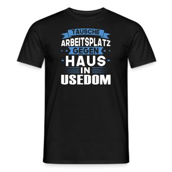 Usedom Urlaub Norden Geschenk - Männer T-Shirt - Schwarz - Vorne - AI Model Male 178 light (178cm)