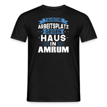Amrum Urlaub Norden Geschenk - Männer T-Shirt - Schwarz - Vorne - AI Model Male 178 light (178cm)