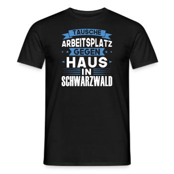 Schwarzwald Schwäbisch Süddeutschland Geschenk - Männer T-Shirt - Schwarz - Vorne - AI Model Male 178 light (178cm)