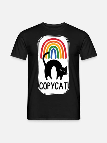 Rainbow Cat! - Men's T-Shirt - black