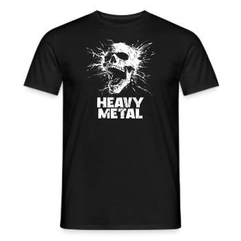 Heavy Metal Music Skull - Männer T-Shirt - Schwarz - Vorne - AI Model Male 178 light (178cm)