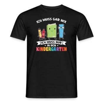 Kindergartenkind Kindergarten Kindergartenanfang G - Männer T-Shirt - Schwarz - Vorne - AI Model Male 178 light (178cm)