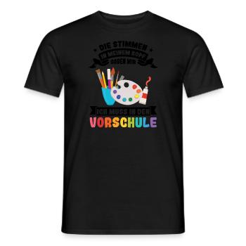 Kindergartenkind Kindergarten Kindergartenanfang G - Männer T-Shirt - Schwarz - Vorne - AI Model Male 178 light (178cm)