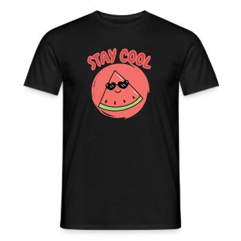 Stay Cool Watermelon - Men's T-Shirt - black - Front - AI Model Male 178 light (178cm)