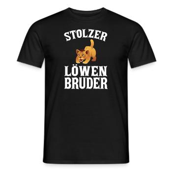 Bruder Löwe Schwester Geschenk - Männer T-Shirt - Schwarz - Vorne - AI Model Male 178 light (178cm)