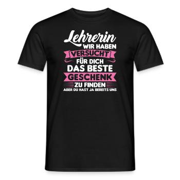 Lehrer Lehrerin Schule Geschenk - Männer T-Shirt - Schwarz - Vorne - AI Model Male 178 light (178cm)