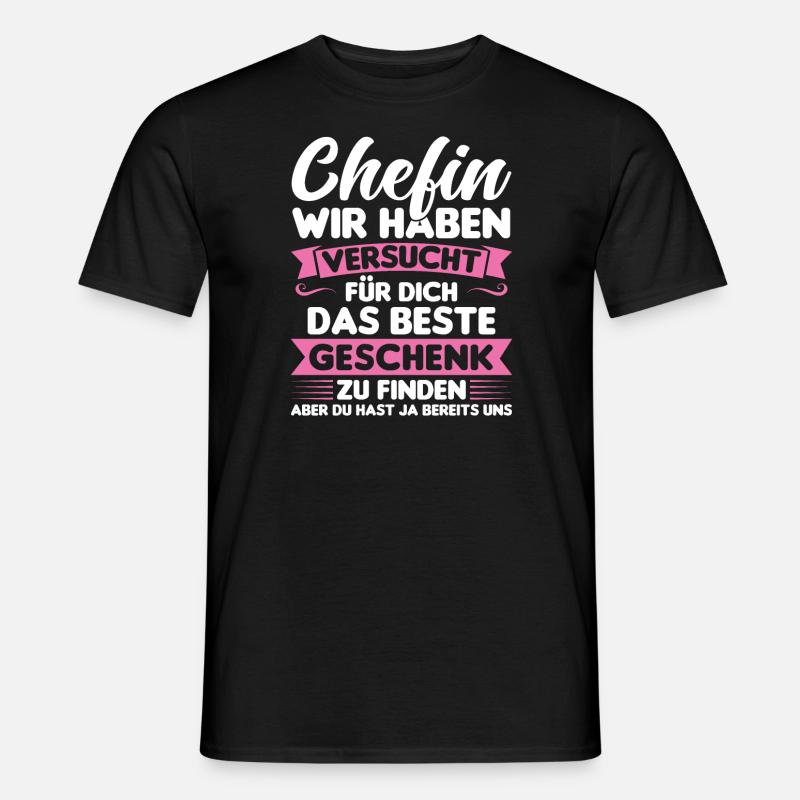 Chef Chefin Geschenk - Männer T-Shirt - Schwarz