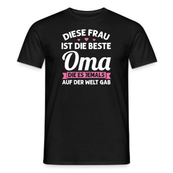 Oma Mutter Tag Omi Geschenk - Männer T-Shirt - Schwarz - Vorne - AI Model Male 178 light (178cm)