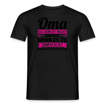 Oma Mutter Tag Omi Geschenk - Männer T-Shirt - Schwarz - Vorne - AI Model Male 178 light (178cm)