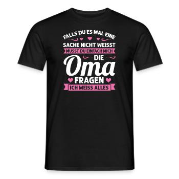 Oma Mutter Tag Omi Geschenk - Männer T-Shirt - Schwarz - Vorne - AI Model Male 178 light (178cm)