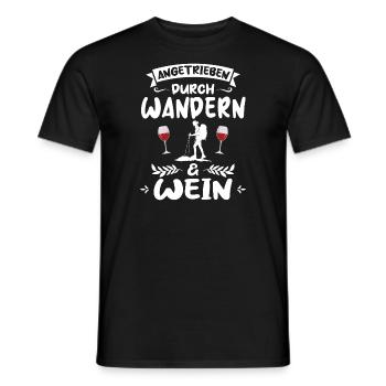 Wandern Wein Bergsteiger Geschenk - Männer T-Shirt - Schwarz - Vorne - AI Model Male 178 light (178cm)