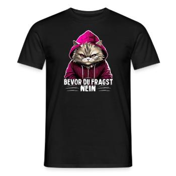 Bevor Du Fragst Nein - Männer T-Shirt - Schwarz - Vorne - AI Model Male 178 light (178cm)