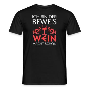 Wein Alkohol Weintrinker Geschenk - Männer T-Shirt - Schwarz - Vorne - AI Model Male 178 light (178cm)