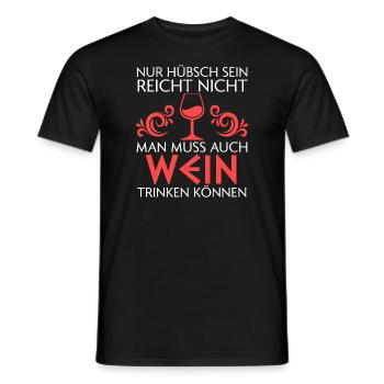 Wein Alkohol Weinliebhaber Geschenk - Männer T-Shirt - Schwarz - Vorne - AI Model Male 178 light (178cm)