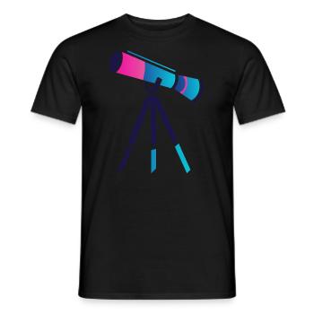 Conception de télescope plat et coloré - T-shirt homme - noir - Devant - AI Model Male 178 light (178cm)
