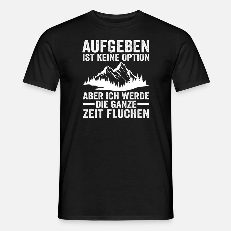 Wandern Berge Bergsteiger Geschenk - Männer T-Shirt - Schwarz