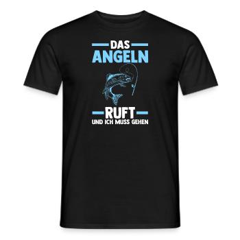 Angeln Fisch Angelausflug Geschenk - Männer T-Shirt - Schwarz - Vorne - AI Model Male 178 light (178cm)