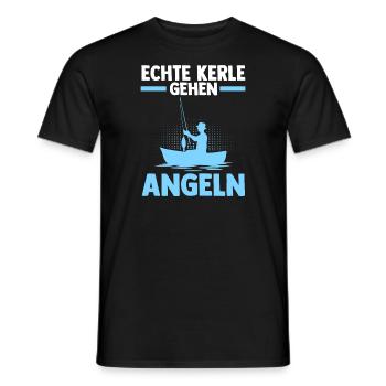 Angeln Fisch Fischen Geschenk - Männer T-Shirt - Schwarz - Vorne - AI Model Male 178 light (178cm)