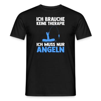 Angeln Fisch Fischer Geschenk - Männer T-Shirt - Schwarz - Vorne - AI Model Male 178 light (178cm)