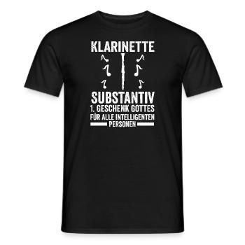 Klarinette Musik Klarinettenspieler Geschenk - Männer T-Shirt - Schwarz - Vorne - AI Model Male 178 light (178cm)