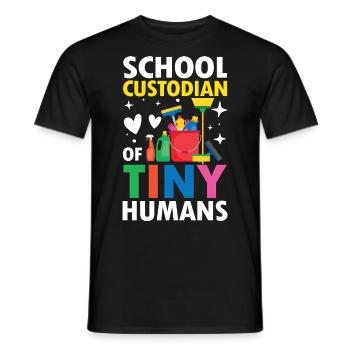 School Custodian Of Tiny Humans für Hausmeister - Männer T-Shirt - Schwarz - Vorne - AI Model Male 178 light (178cm)