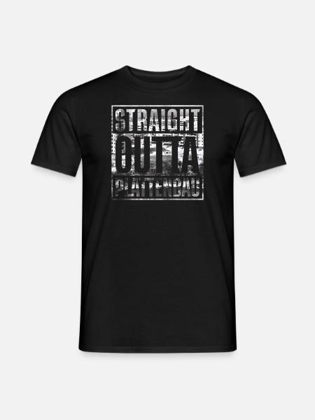 Straight Outta Plattenbau - Männer T-Shirt - Schwarz