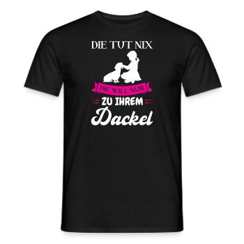 Dackel Hund Dackel Besitzer Geschenk - Männer T-Shirt - Schwarz - Vorne - AI Model Male 178 light (178cm)
