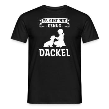 Dackel Hund Hunde Geschenk - Männer T-Shirt - Schwarz - Vorne - AI Model Male 178 light (178cm)