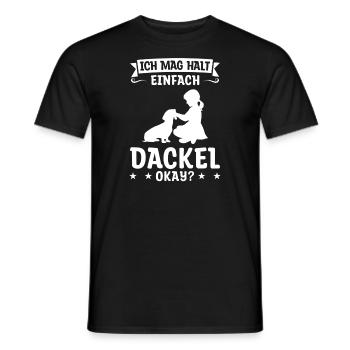 Dackel Hund Dackel Besitzer Geschenk - Männer T-Shirt - Schwarz - Vorne - AI Model Male 178 light (178cm)