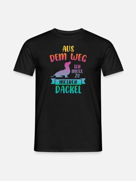 Dackel Hund Dachshunde Geschenk - Männer T-Shirt - Schwarz