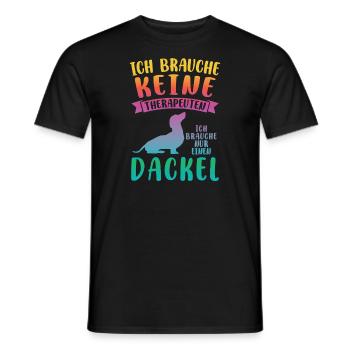 Dackel Hund Dackel Besitzer Geschenk - Männer T-Shirt - Schwarz - Vorne - AI Model Male 178 light (178cm)