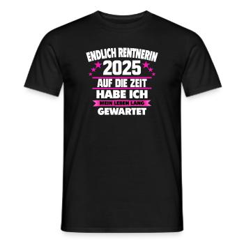 Rente Ruhestand Rentner Geschenk - Männer T-Shirt - Schwarz - Vorne - AI Model Male 178 light (178cm)