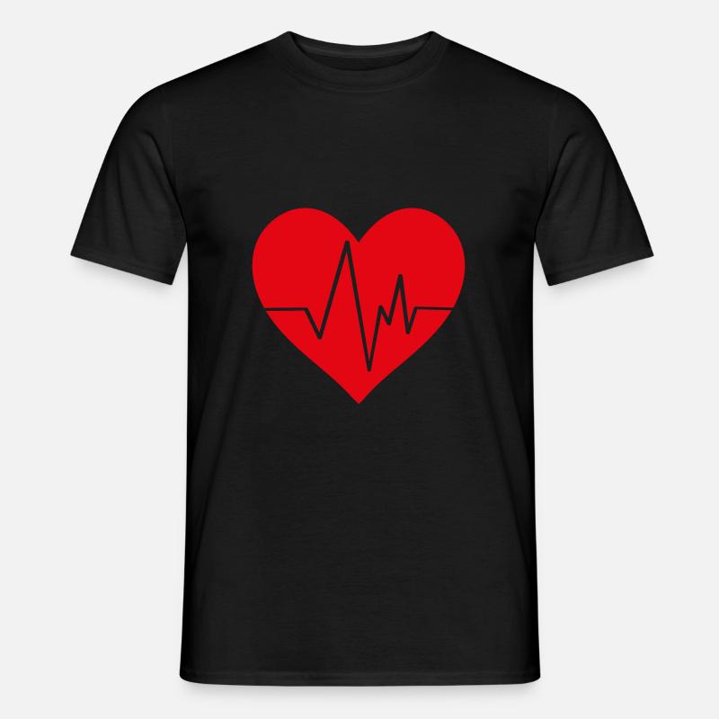 Herz Zeichen Design - Männer T-Shirt - Schwarz
