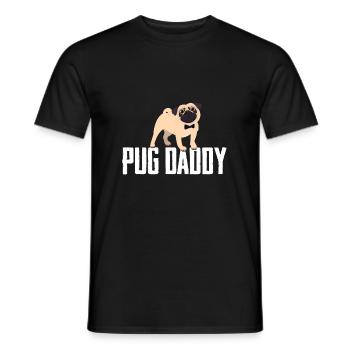Pug Daddy Gift - Männer T-Shirt - Schwarz - Vorne - AI Model Male 178 light (178cm)