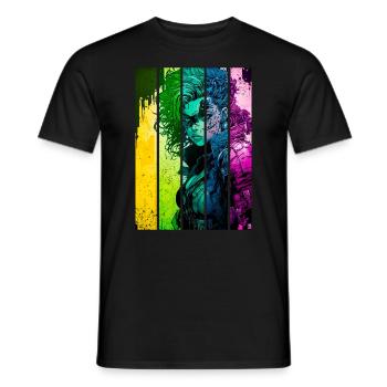 Héros de bande dessinée - T-shirt homme - noir - Devant - AI Model Male 178 light (178cm)
