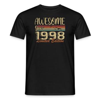 Legenden wurden 1998 geboren Jahrgang 1998 - Männer T-Shirt - Schwarz - Vorne - AI Model Male 178 light (178cm)