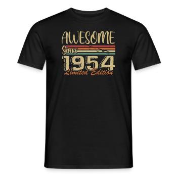 Legenden wurden 1954 geboren Jahrgang 1954 - Männer T-Shirt - Schwarz - Vorne - AI Model Male 178 light (178cm)