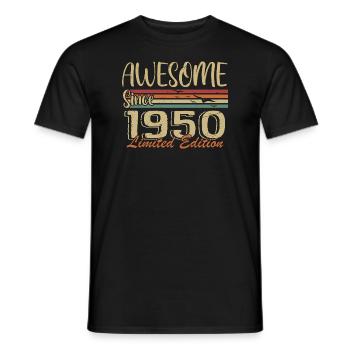 Legends Are Born In 1950 Vintage 1950 - Men's T-Shirt - black - Front - AI Model Male 178 light (178cm)