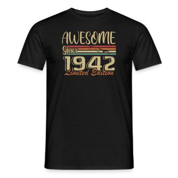 Legends Are Born In 1942 Vintage 1942 - Men's T-Shirt - black - Front - AI Model Male 178 light (178cm)