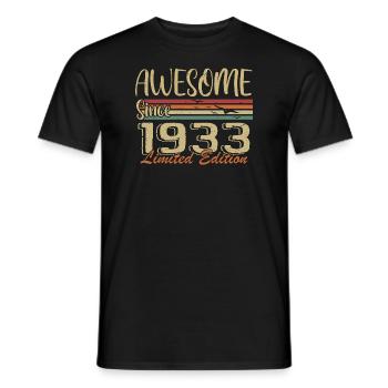 Legenden werden 1933 geboren Jahrgang 1933 - Männer T-Shirt - Schwarz - Vorne - AI Model Male 178 light (178cm)