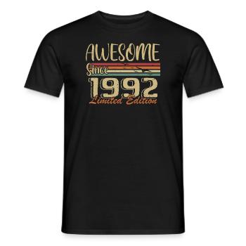 Legenden wurden 1992 geboren Jahrgang 1992 - Männer T-Shirt - Schwarz - Vorne - AI Model Male 178 light (178cm)